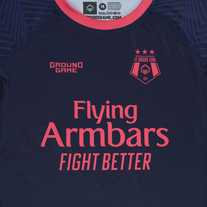 GroundGame FC armbar RASHGUARD - Navy